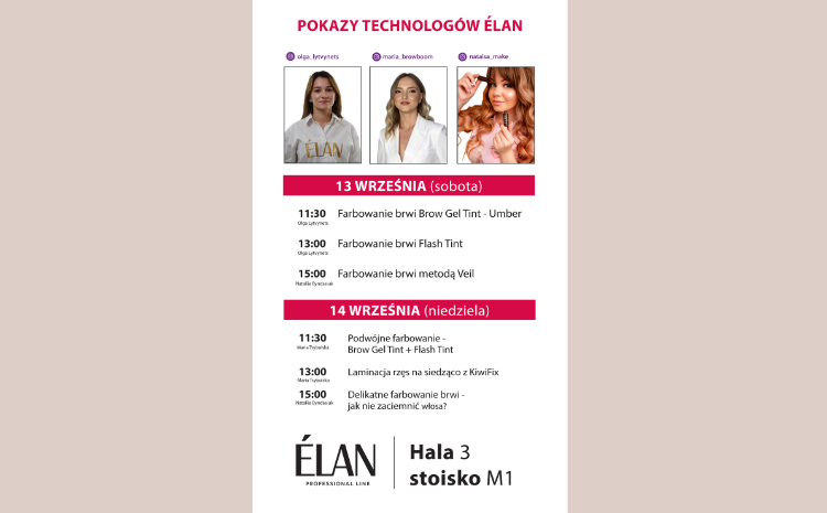  ELAN PROFESSIONAL LINE – Pokazy brow & lash!