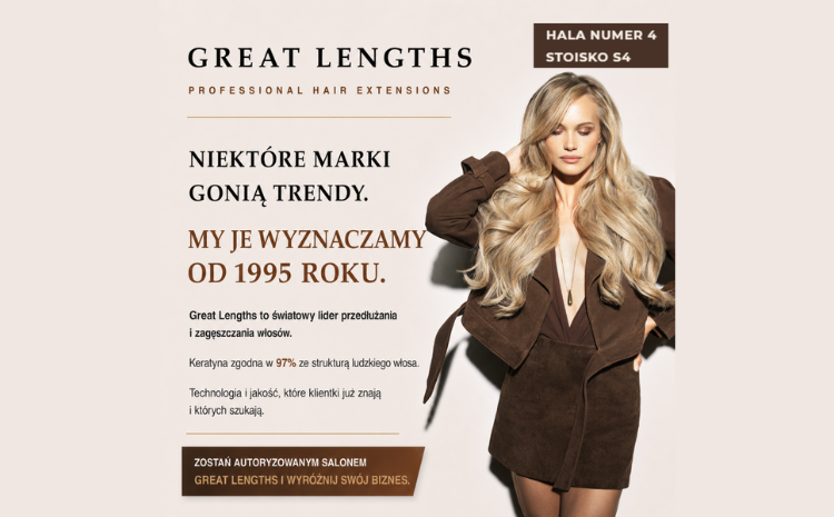  Światowy lider przedłużania i zagęszczania włosów na Targach BEAUTY FORUM & HAIR 2026 – Great Lengths Polska